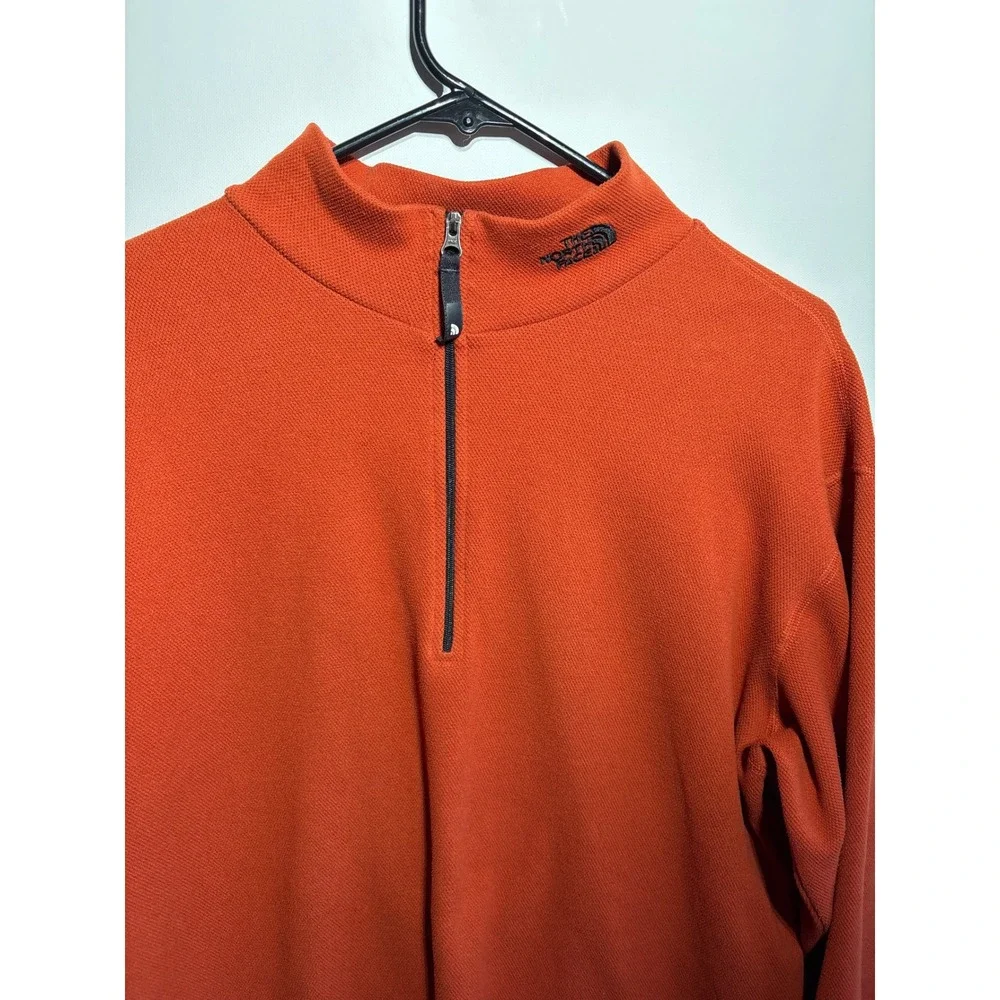 The North Face flight series Mens M Orange Pullover Half Zip Long Sleeve Sweater